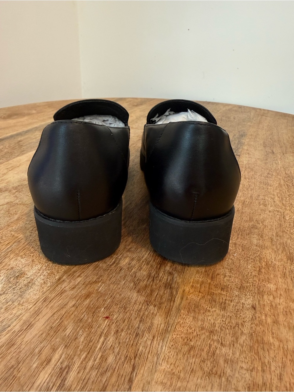 Vionic Kensley Loafer Black Leather Slip-On Chunky Lug Sole Platform Size 8 - Picture 8 of 9